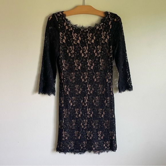 Babaton Black Lace Mini Dress - Picture 2 of 7